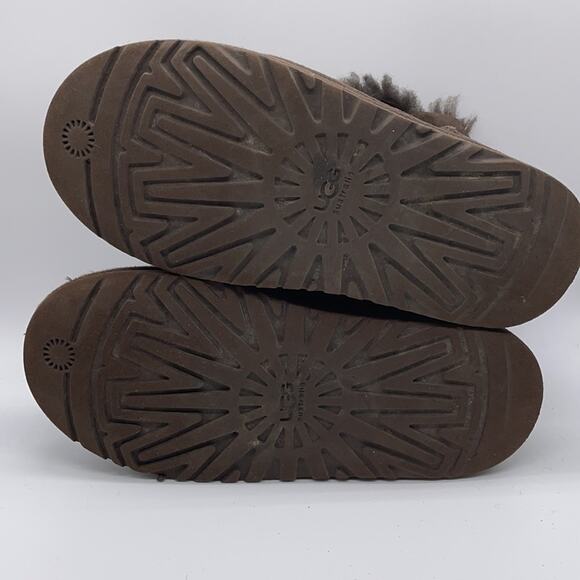 UGG Mini Bailey Button Ankle Boots Booties Chocolate Brown Size 4 - Picture 12 of 12